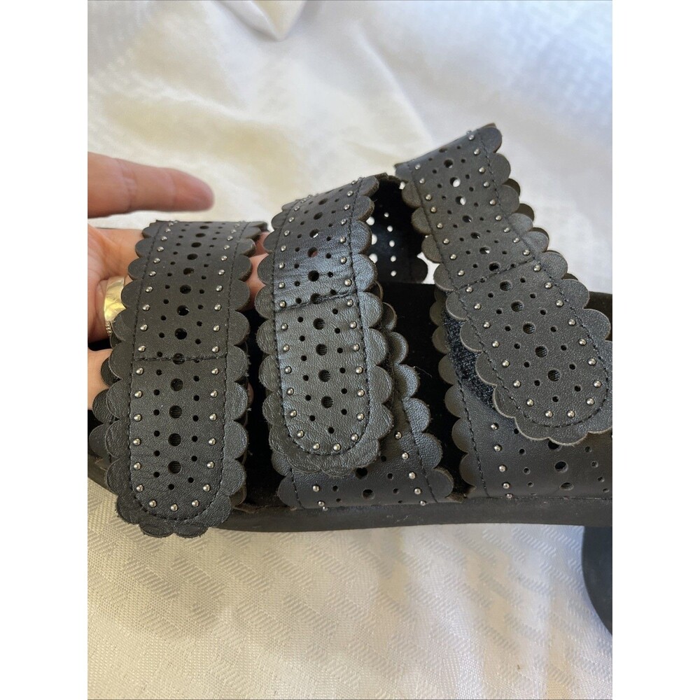 Jambu Odysseus Black Leather Sandals Womens 9.5 NWOT Adjustable Straps Slip On - Picture 6 of 8